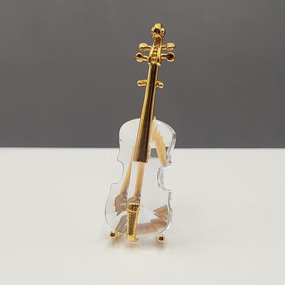 Swarovski Violin With Stand Crystal Memories Figurine Vintage Retired - Picture 1 of 13